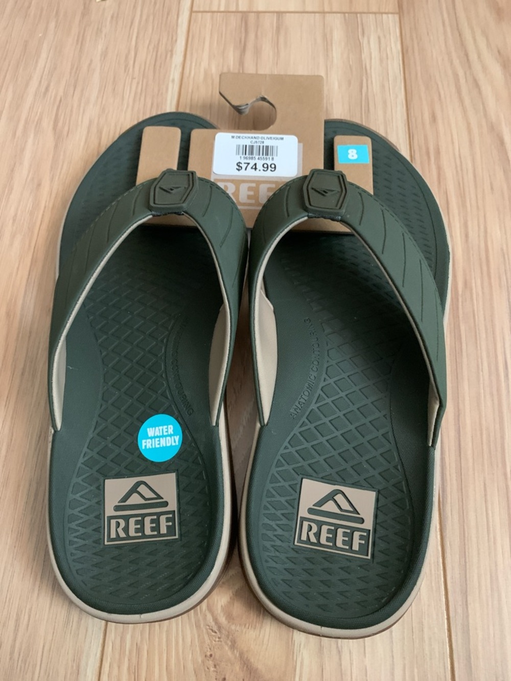 Reef Men's Deckhand Olive/Gum sandals